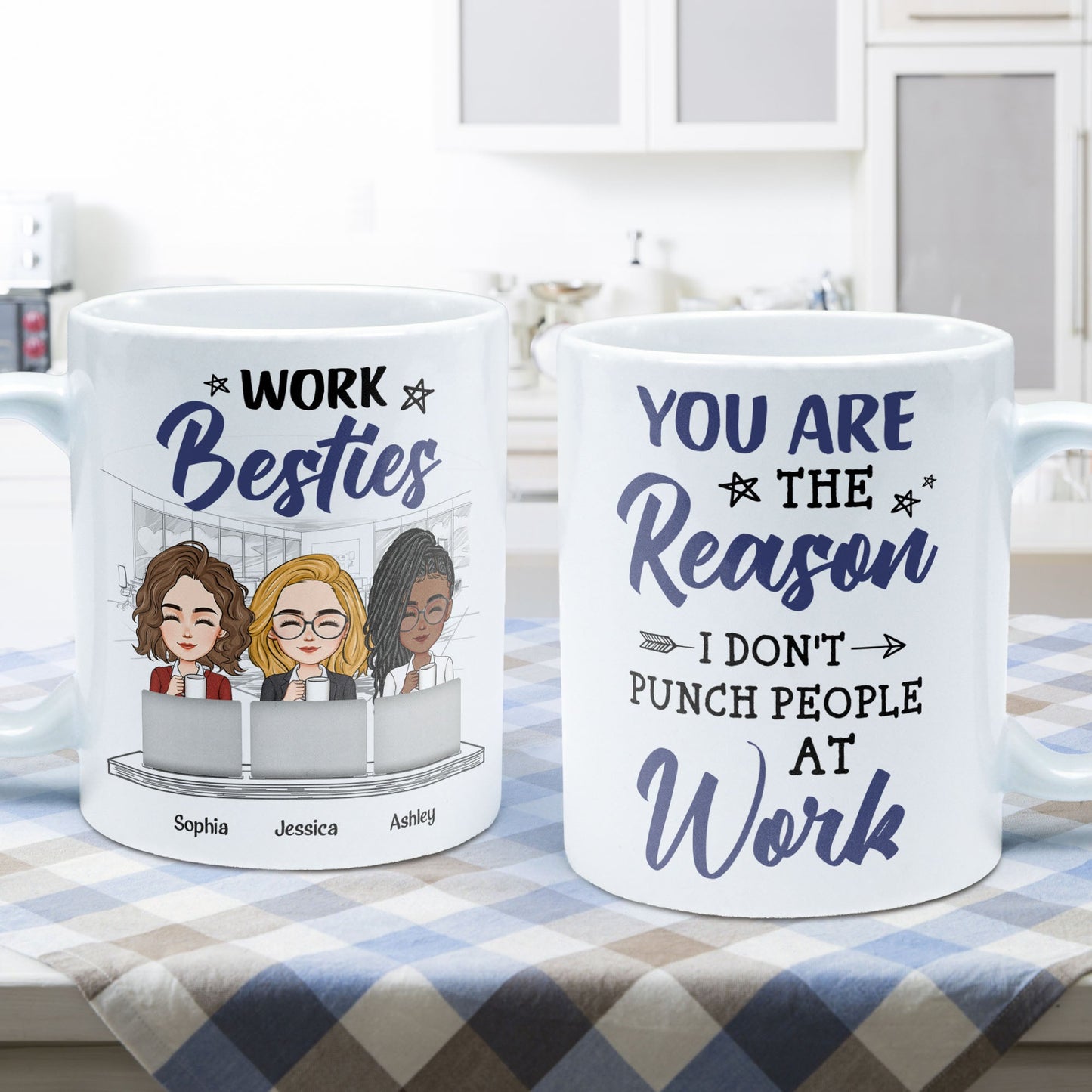 Work Besties - Personalized Mug