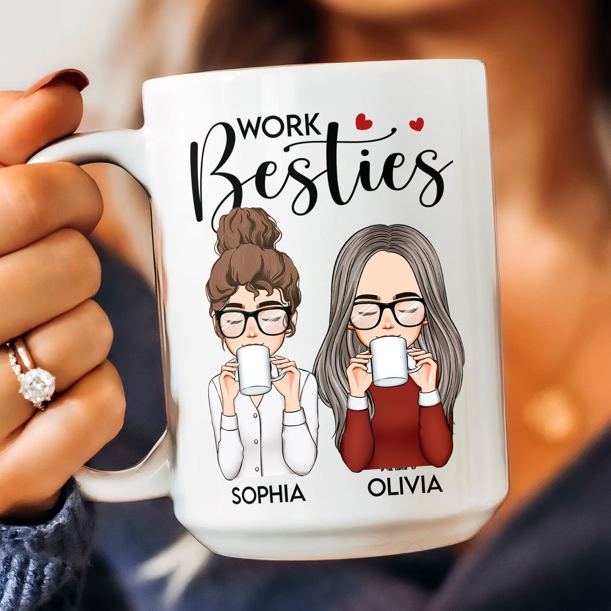 Personalized best 2024 friend mugs