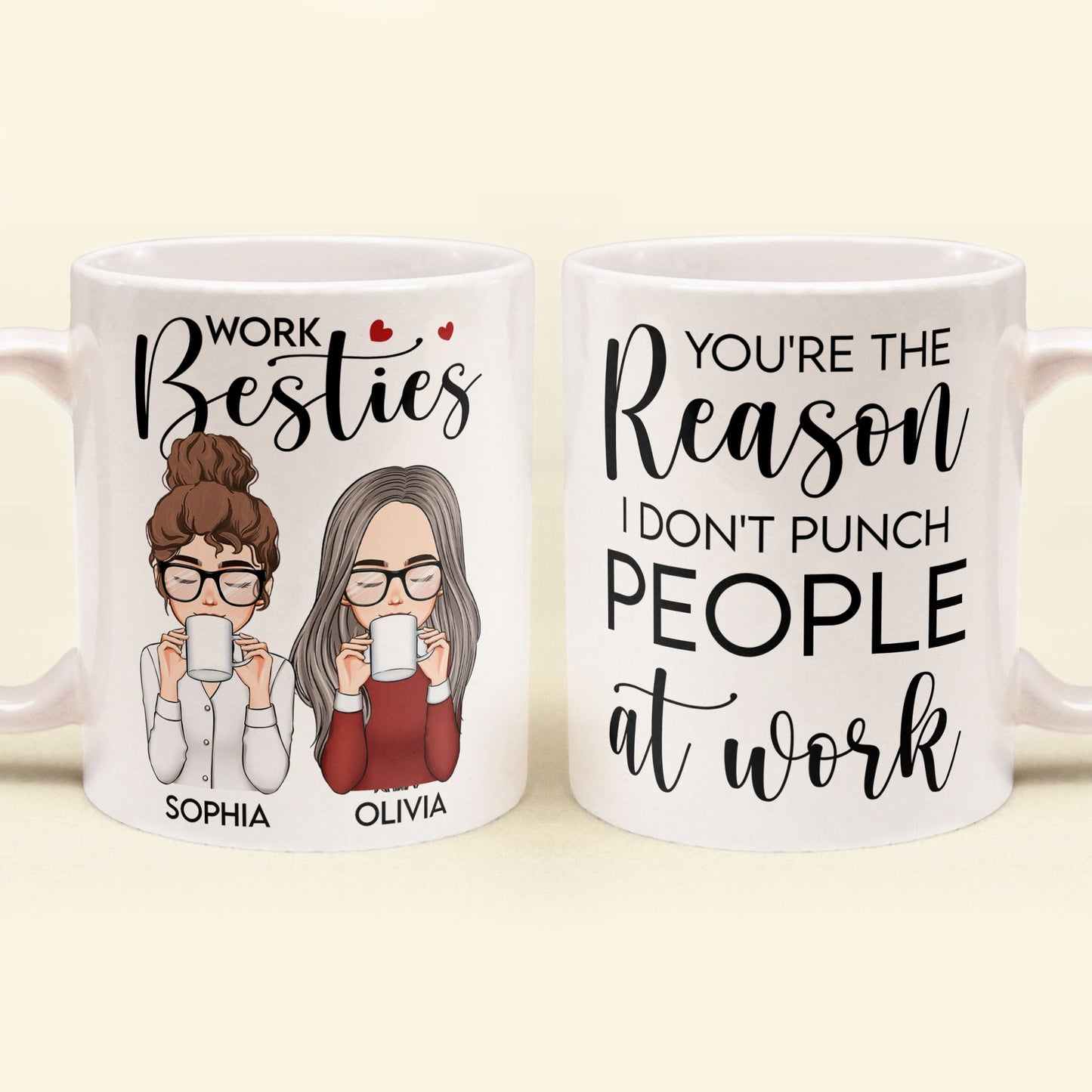 Work Besties - Personalized Mug