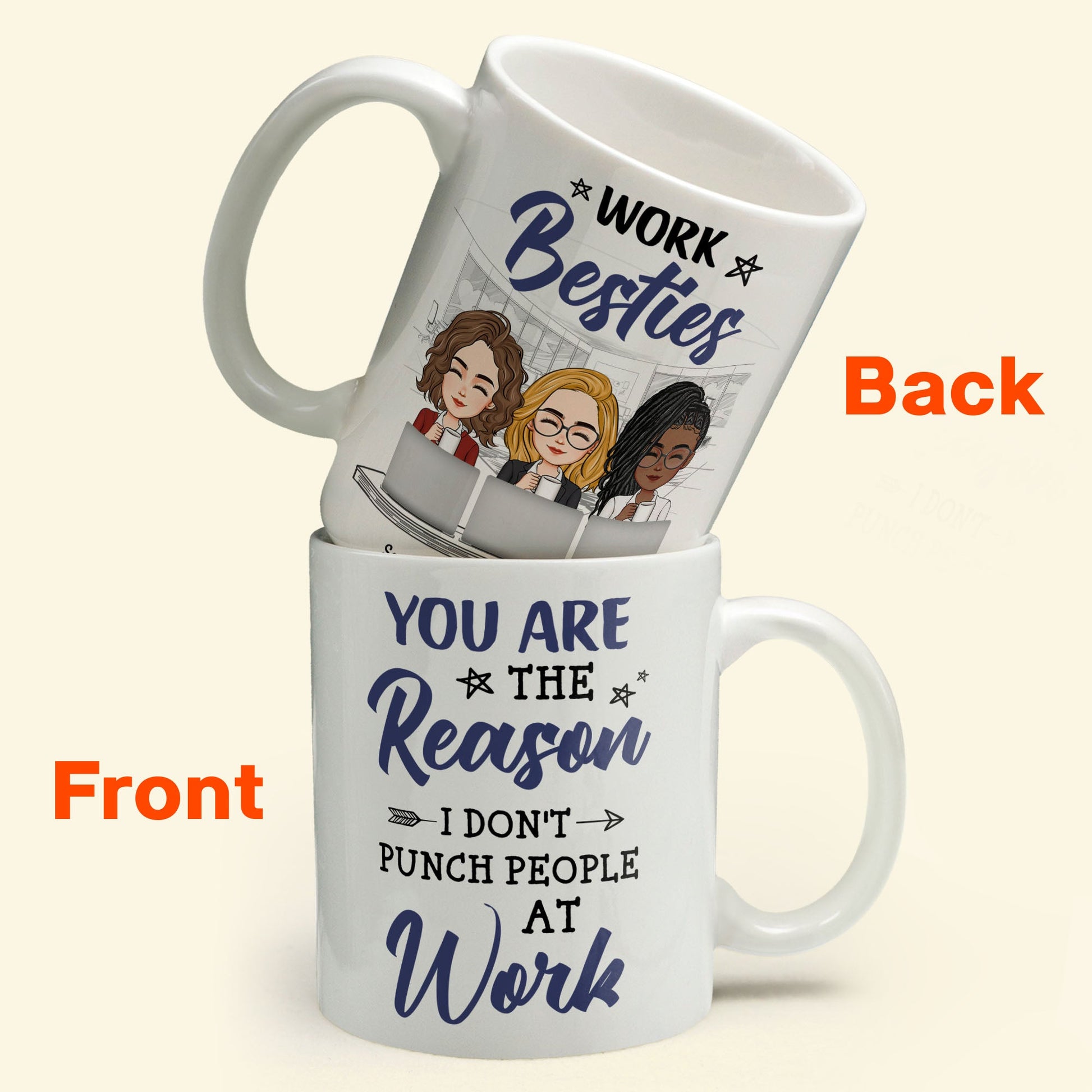 Work Made Us Coworkers - Personalized Mug - Gift For Work Besties, Col –  Macorner