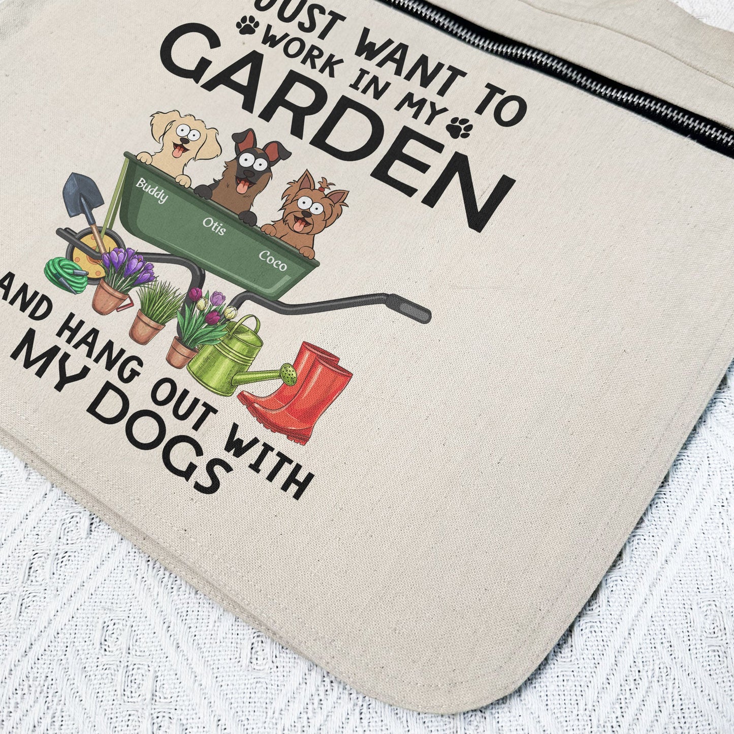 Work In Garden Hang Out With Dogs - Personalized Gardening Apron