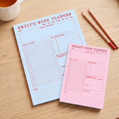 Work Planner Gift For Coworkers, Friends, Her - Personalized Notepad