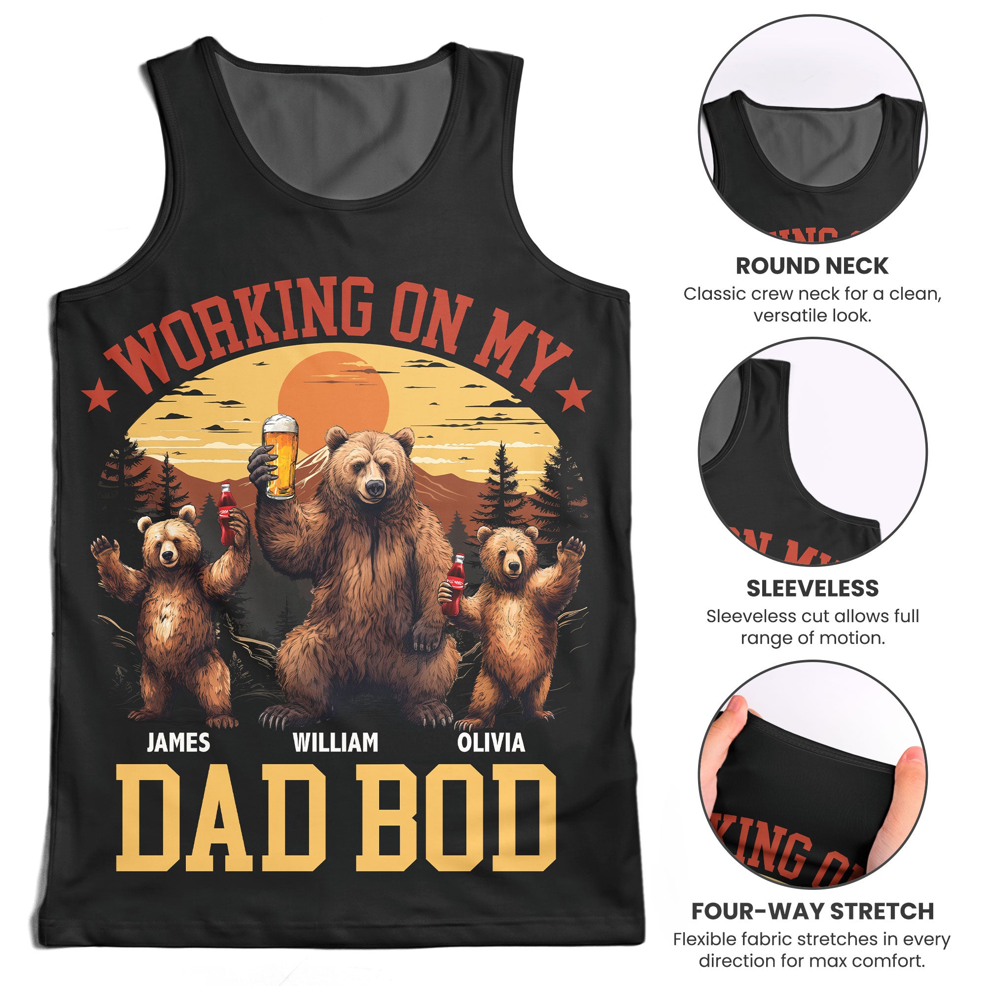 Working On My Dad Bod - Custom Tank Top For Men