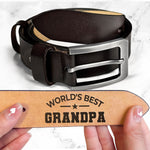 World's Best Grandpa - Father's Day Leather Gift Box Set