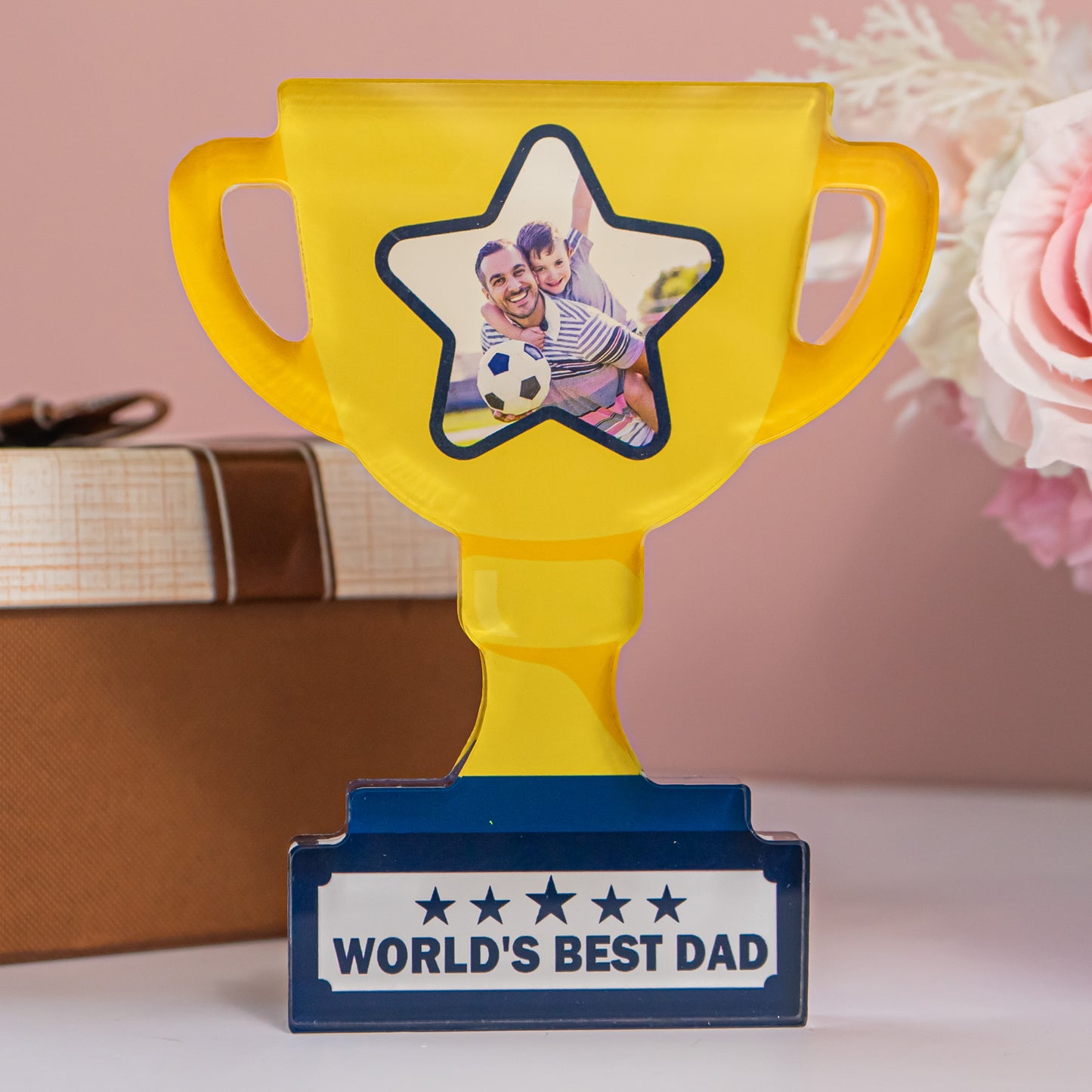 World's Best Dad - Personalized Acrylic Photo Plaque