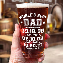 World's Best Dad - Personalized Beer Glass