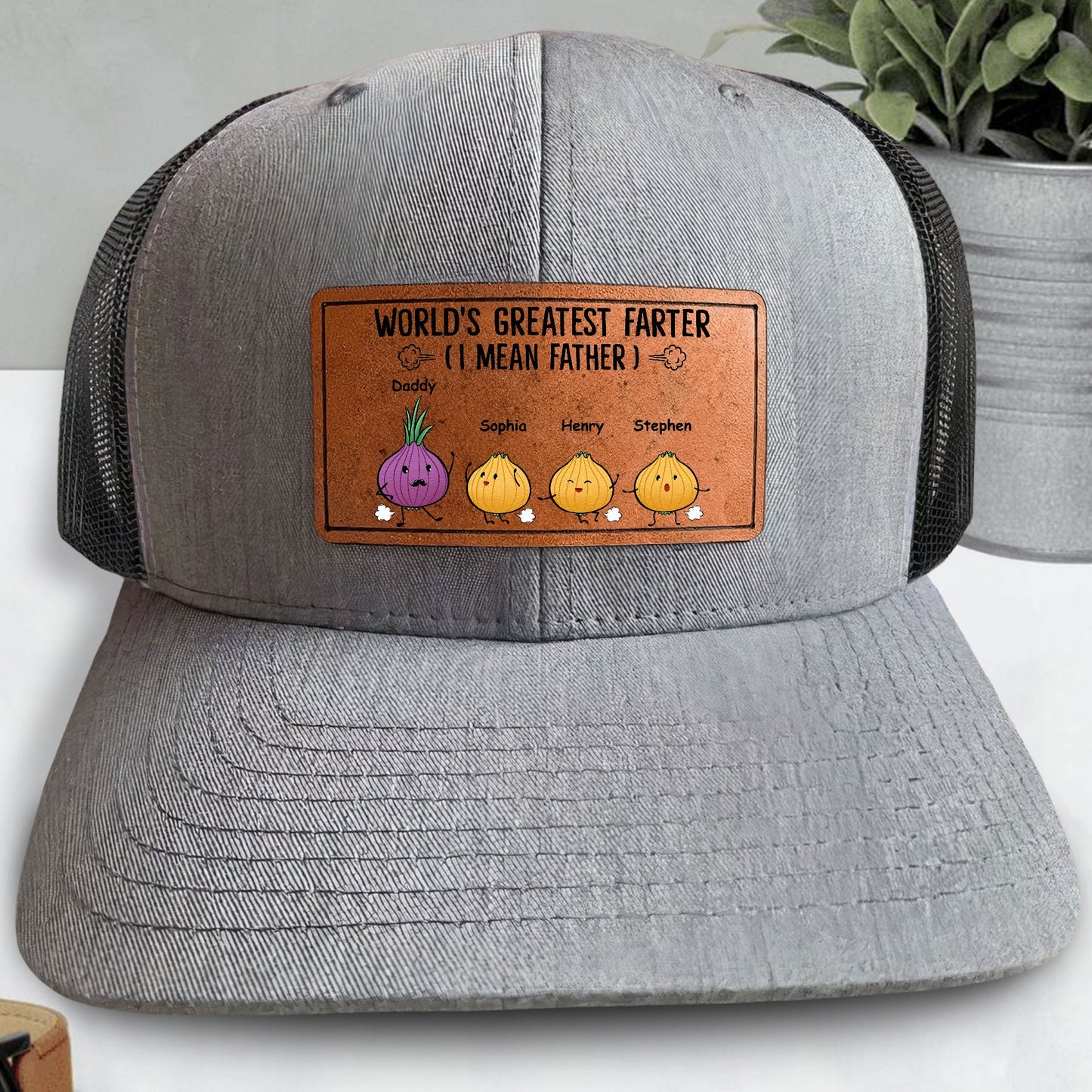 World's Greatest Farter - Personalized Leather Patch Hat