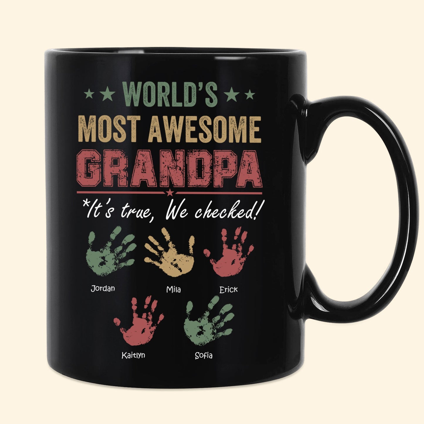 World's Most Awesome Grandpa - Personalized Mug - Ver 2