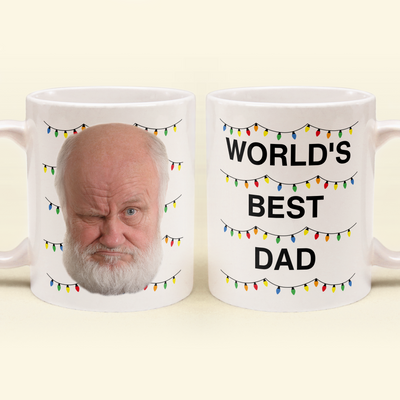 World's Best Dad Funny Custom Face - Personalized Photo Mug