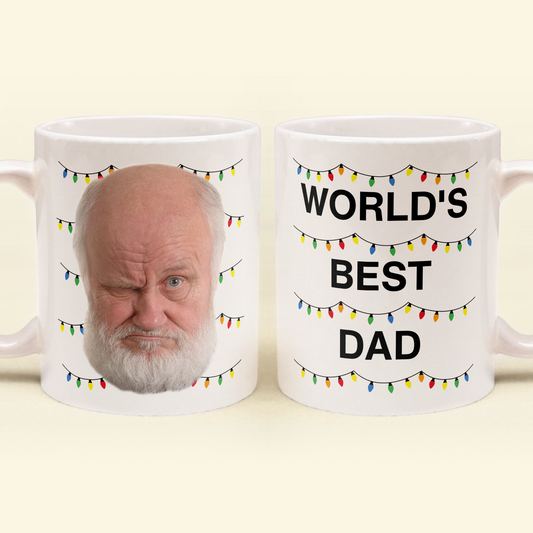 World's Best Dad Funny Custom Face - Personalized Photo Mug