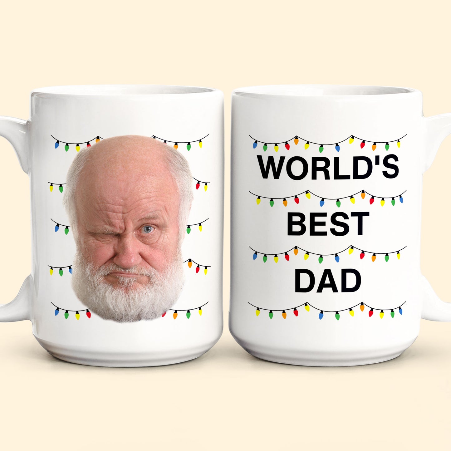 World's Best Dad Funny Custom Face - Personalized Photo Mug