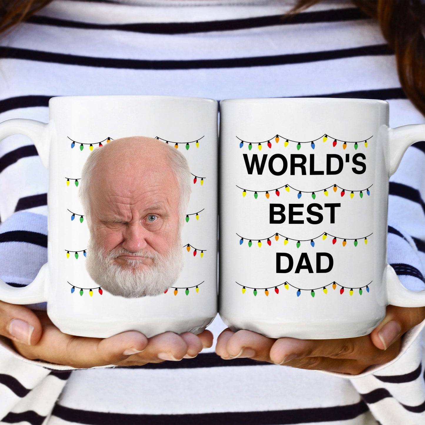 World's Best Dad Funny Custom Face - Personalized Photo Mug