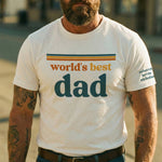 World’s Best Dad Retro 70s Vintage Father’s Day Gift With Kids’ Names - Personalized Shirt
