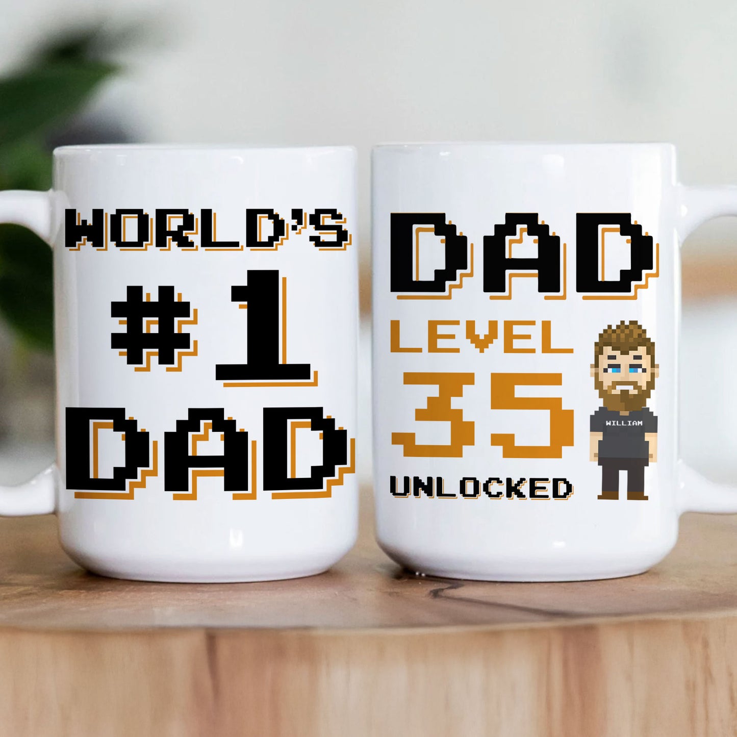Father's Day Gifts, World's #1 Dad - Personalized Mug - Father's Day, Birthday Gift For Husband, Dad, Father, Daddy, Papa