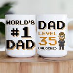 World's #1 Dad - Personalized Mug - Father's Day, Birthday Gift For Husband, Dad, Father, Daddy, Papa