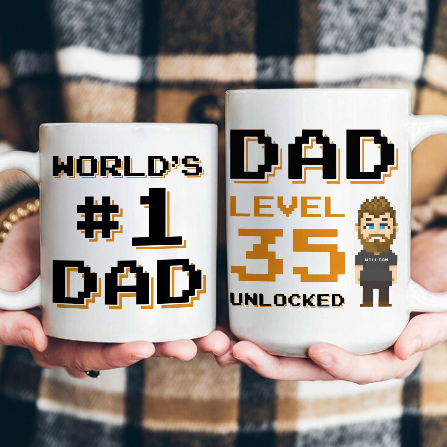 Father's Day Gifts, World's #1 Dad - Personalized Mug - Father's Day, Birthday Gift For Husband, Dad, Father, Daddy, Papa