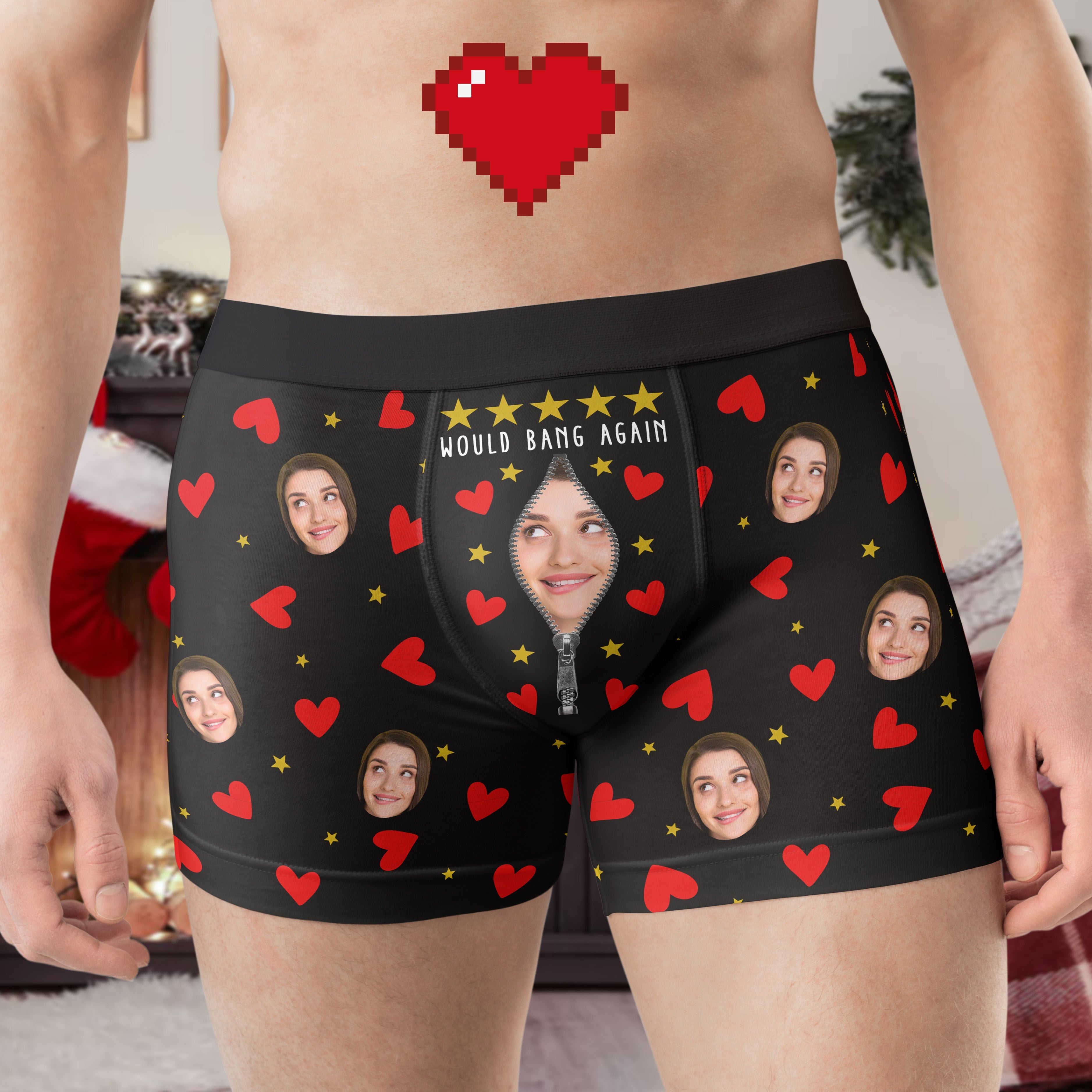Would Bang Again Would Eat Again Naughty Couples - Personalized Photo Couple Matching Underwear