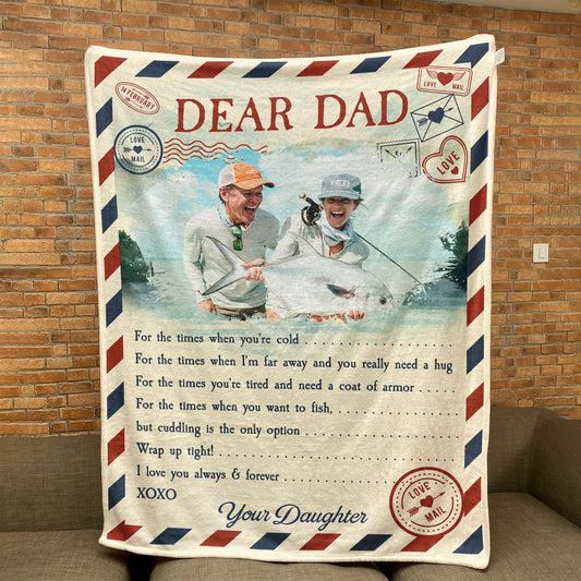 Wrap Up Tight Dad - Personalized Photo Blanket