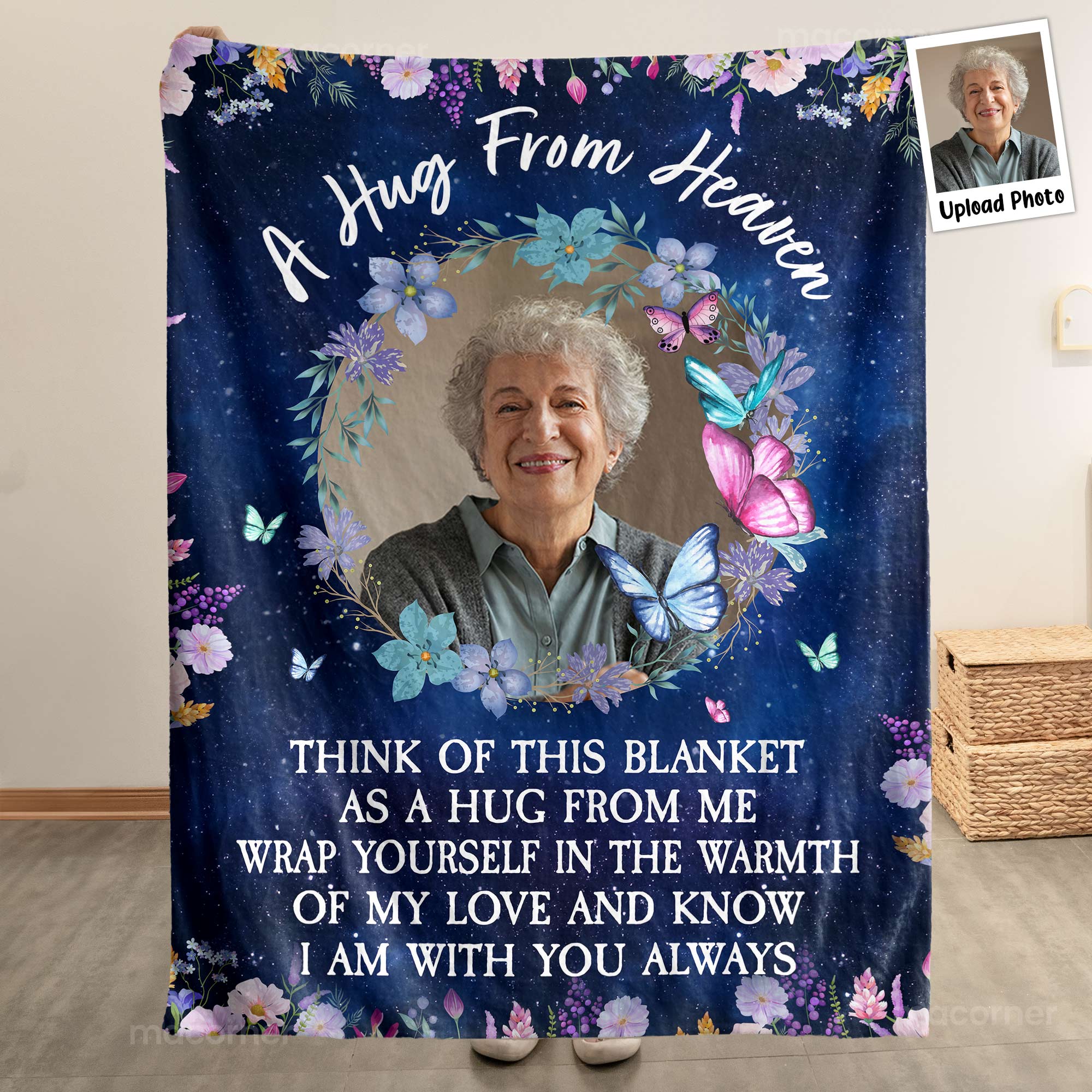 Wrap Yourself In The Warmth Of My Love - Personalized Photo Blanket