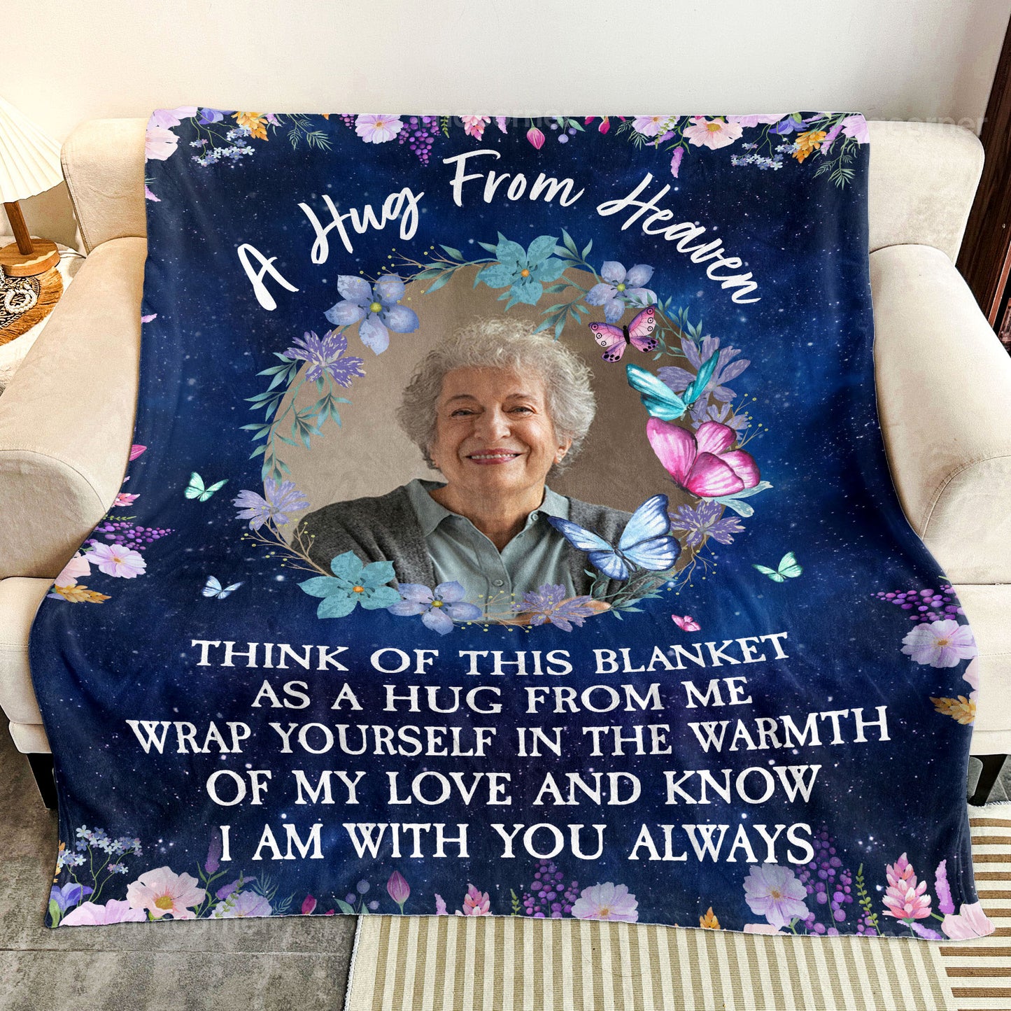 Wrap Yourself In The Warmth Of My Love - Personalized Photo Blanket