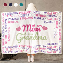 Wrapping Around Grandma - Personalized Wearable Blanket Hoodie