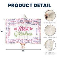 Wrapping Around Grandma - Personalized Wearable Blanket Hoodie