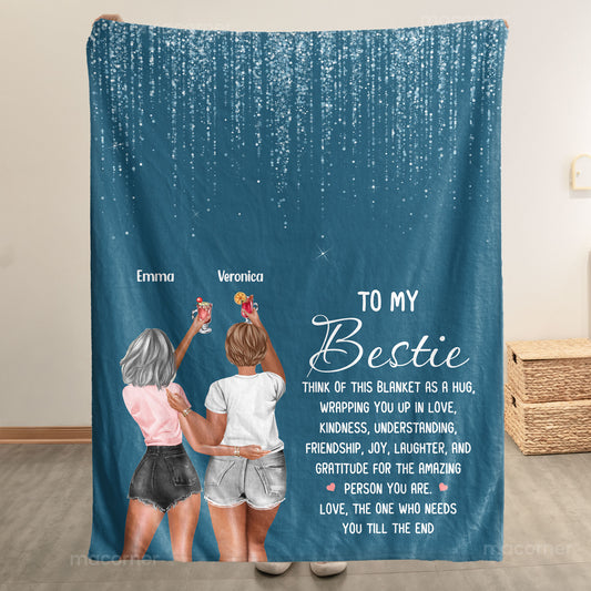 Wrapping You Up In Love, Kindness, Understanding, Friendship - Personalized Friend Blanket