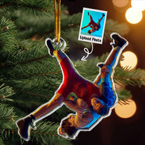 Wrestling Ornament Christmas Bauble - Personalized Acrylic Photo Ornament