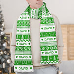 Xmas-Gift,-Custom-Name,-Fair-Isle-Knit-Pattern-Personalized-Scarf-2