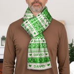 Xmas-Gift,-Custom-Name,-Fair-Isle-Knit-Pattern-Personalized-Scarf-4