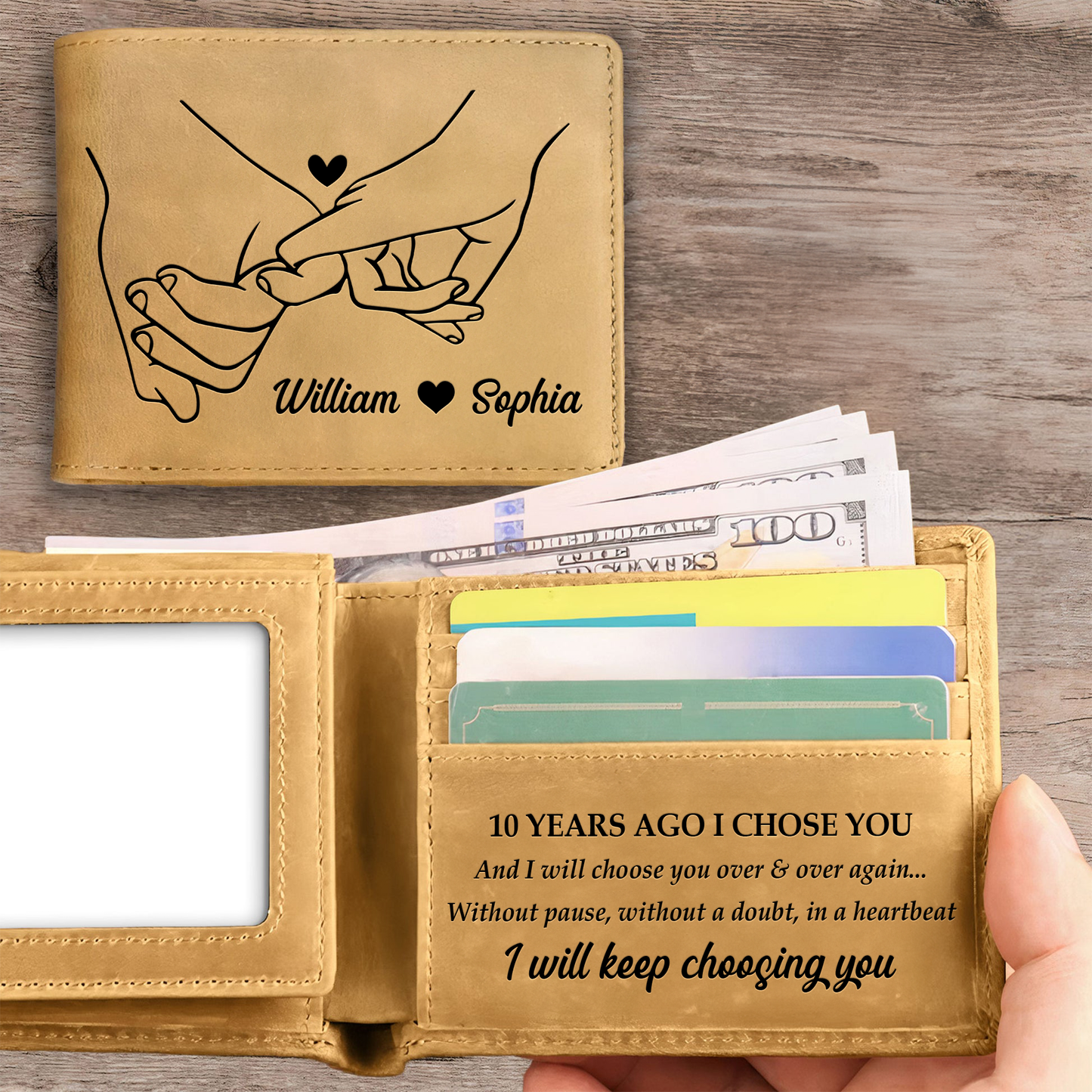 Years Ago I Chose You - Personalized Leather Wallet