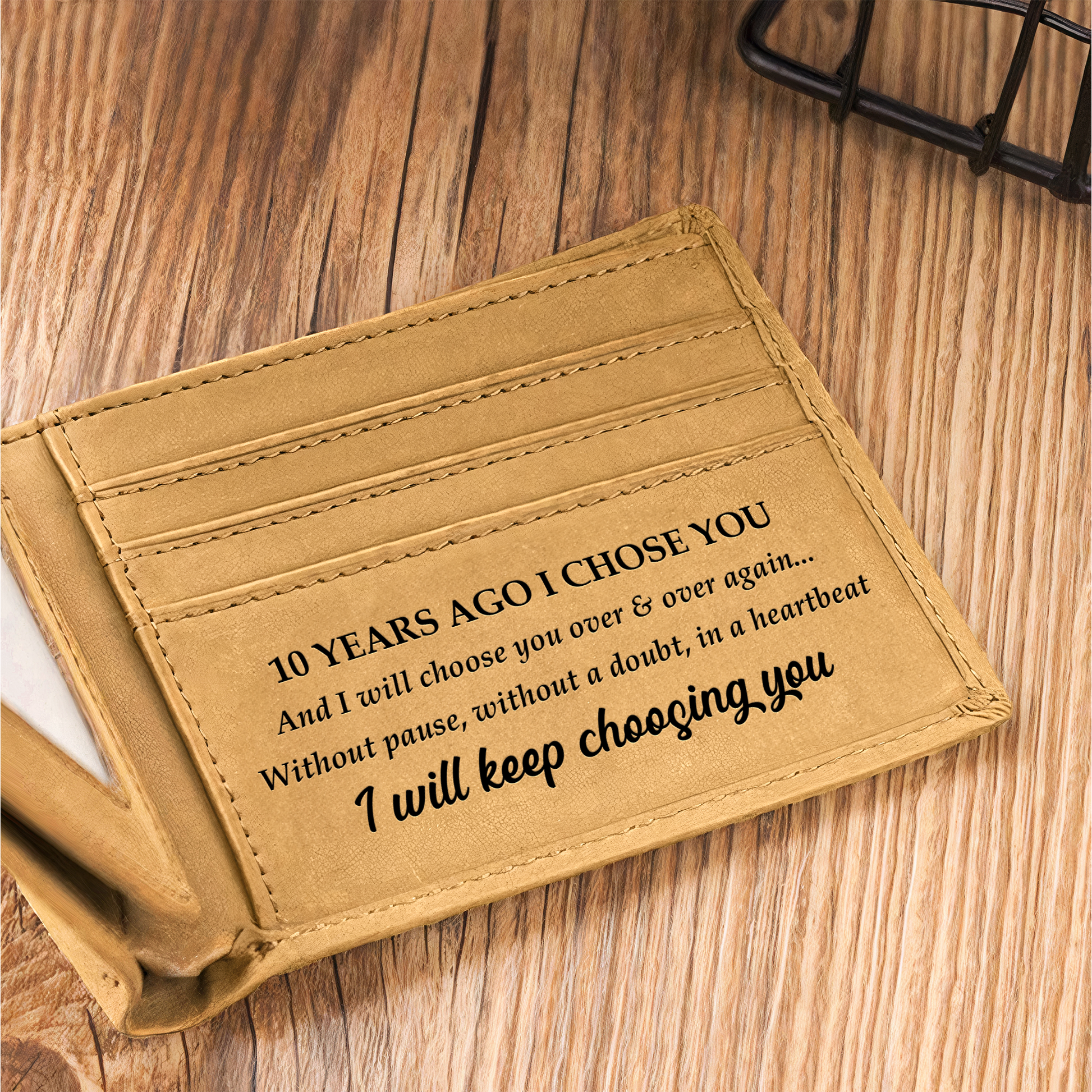 Years Ago I Chose You - Personalized Leather Wallet