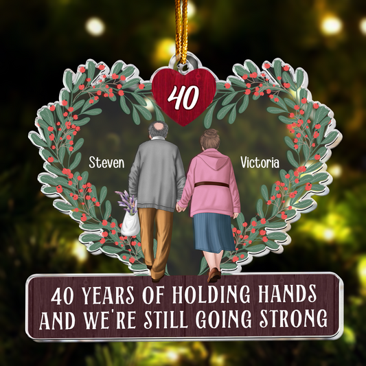 Years Of Holding Hands - Personalized Acrylic Ornament