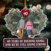 Years Of Holding Hands - Personalized Acrylic Ornament