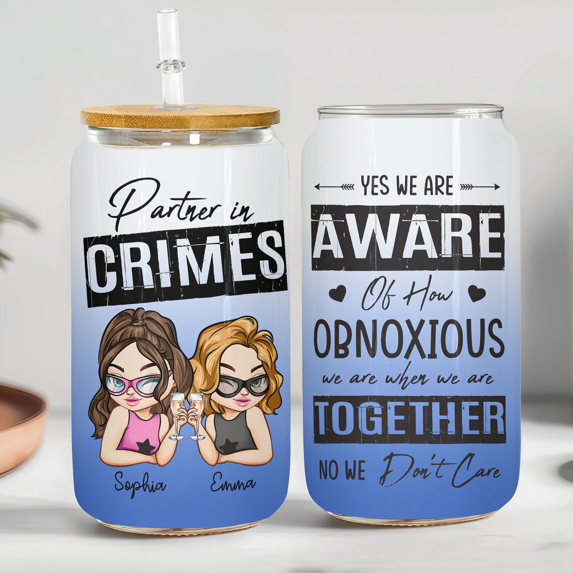 Yes We Are Aware Of How We Are When We Are Together - Personalized Clear Glass Cup