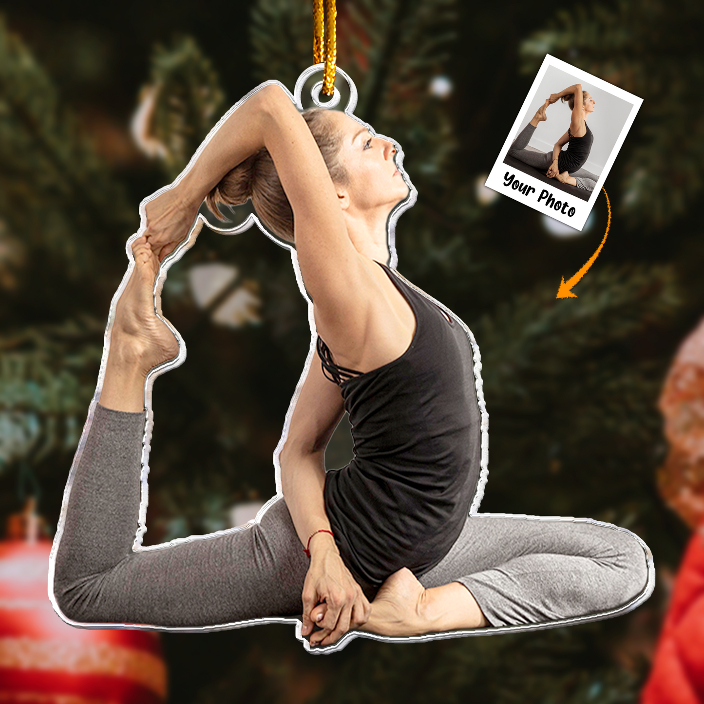 Yoga Ornament Christmas Decoration - Personalized Acrylic Photo Ornament