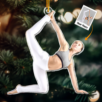 Yoga Ornament Christmas Decoration - Personalized Acrylic Photo Ornament