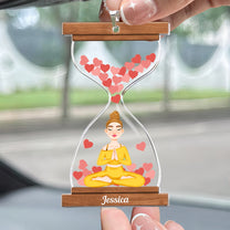 Yoga Hourglass - Personalized Car Ornament