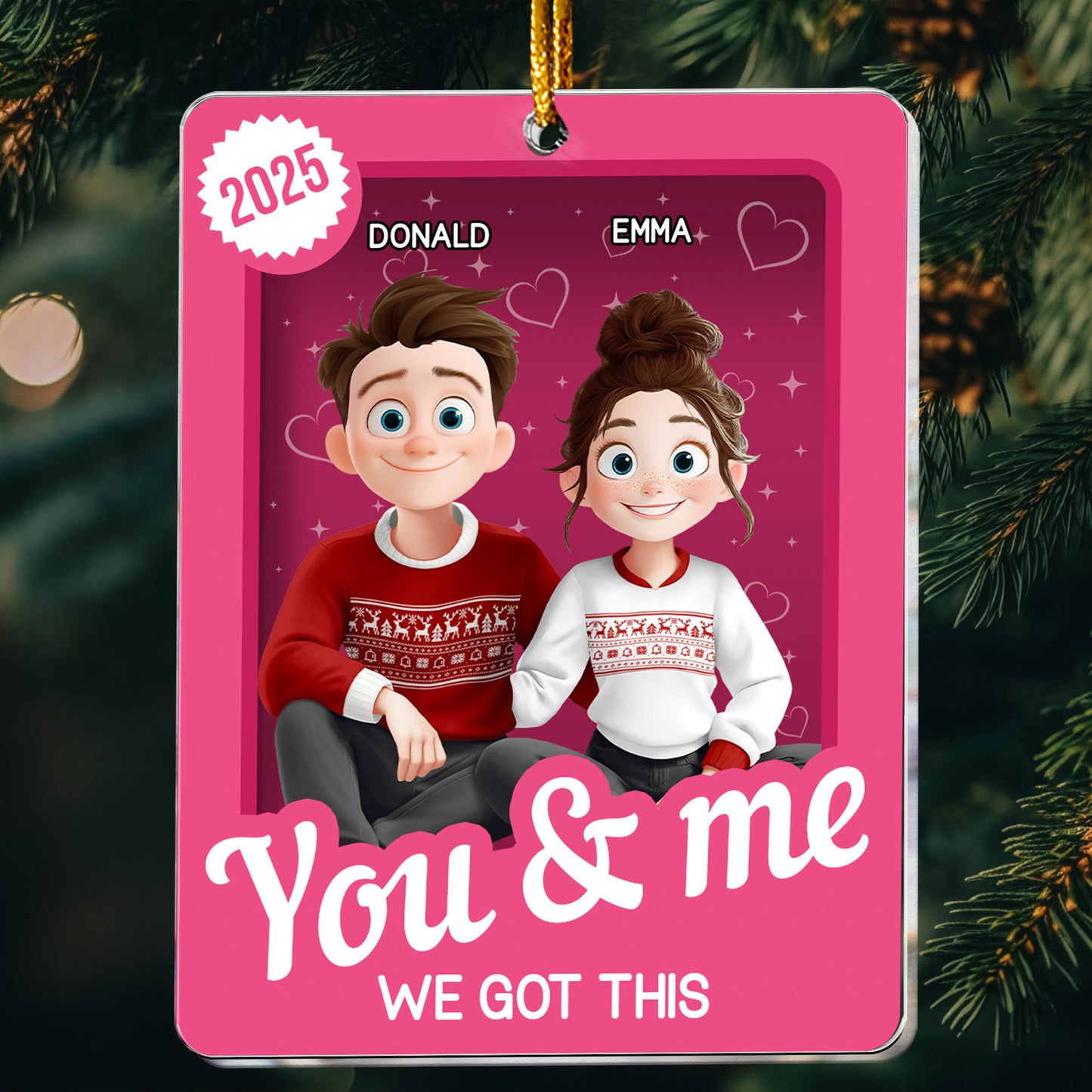 You And Me We Got This - Couple Toy Box - Personalized Acrylic Ornament