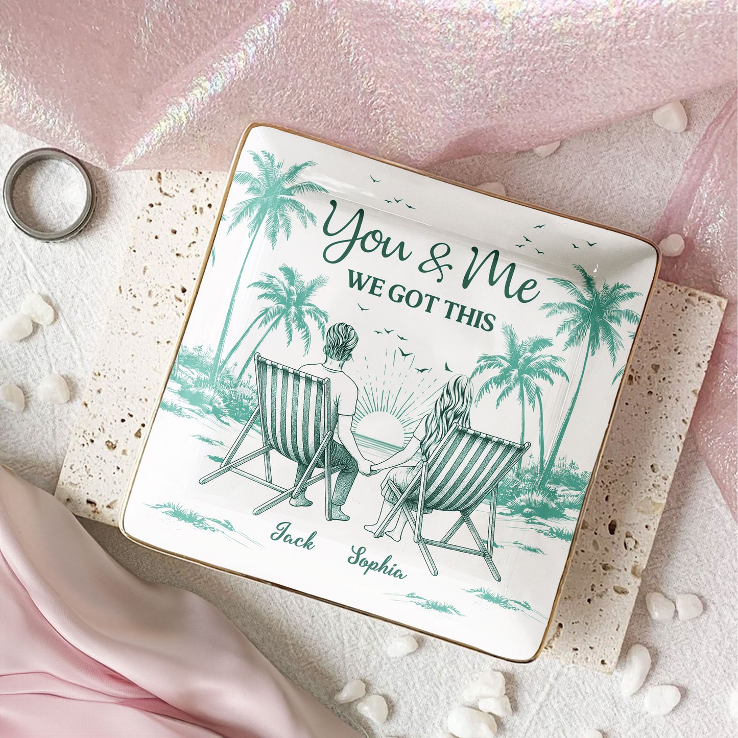 You And Me We Got This Minimal Retro - Personalized Jewelry Dish