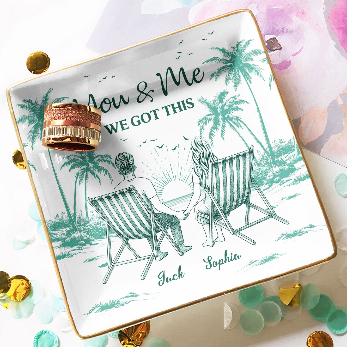 You And Me We Got This Minimal Retro - Personalized Jewelry Dish