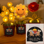 You And Me We Got This - Personalized Crochet Flower Lamp