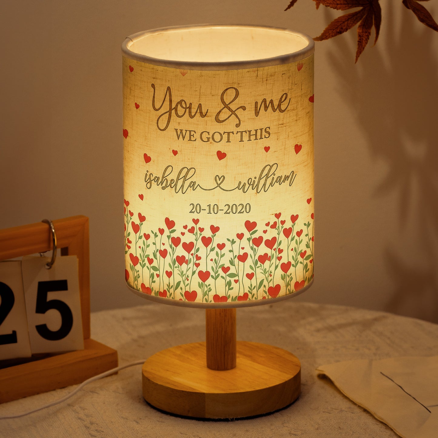 You And Me We Got This - Personalized Fabric Lamp