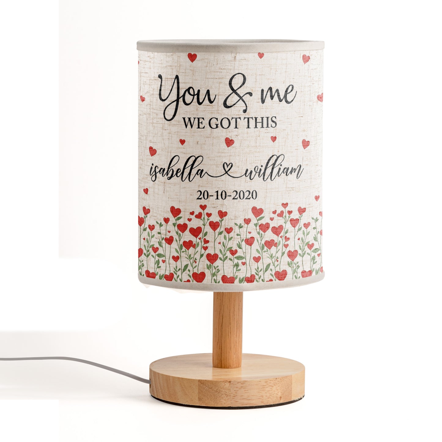You And Me We Got This - Personalized Fabric Lamp