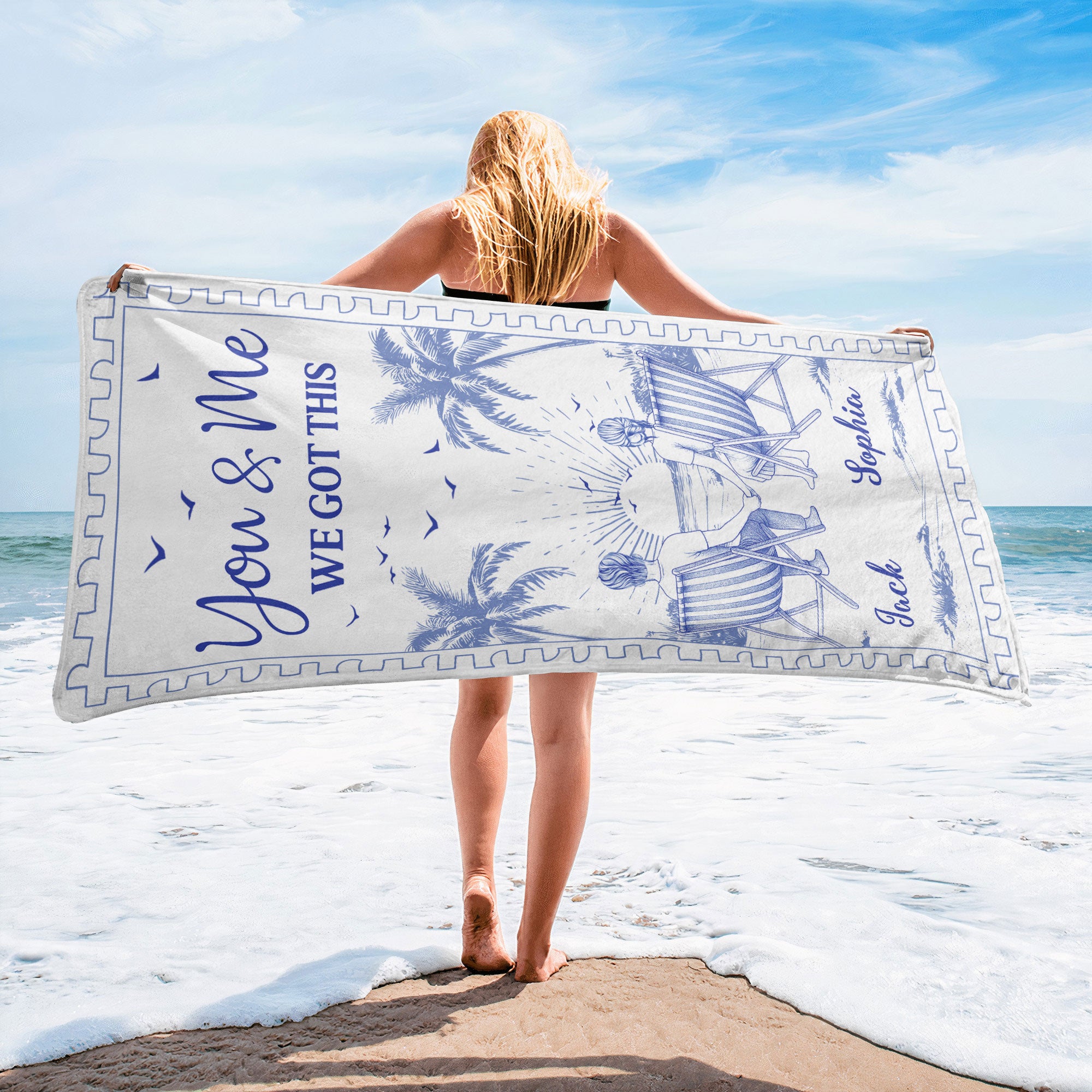 You And Me We Got This - Personalized Quick-Dry Beach Towel