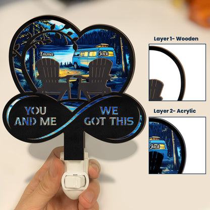 You And Me We Got This - Personalized Wood And Acrylic Night Light