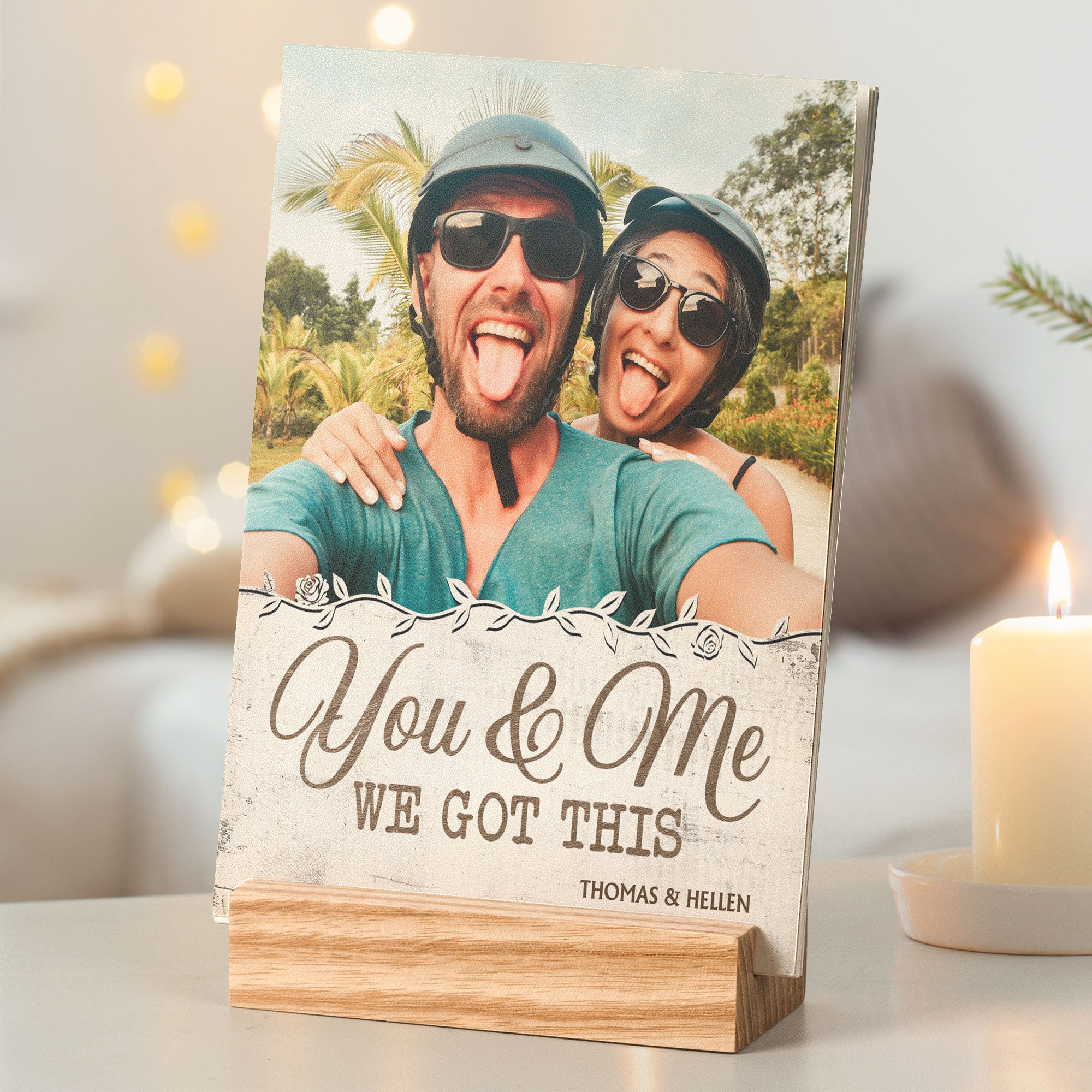 You And Me We Got This - Vintage Version - Personalized Photo Easel Calendar