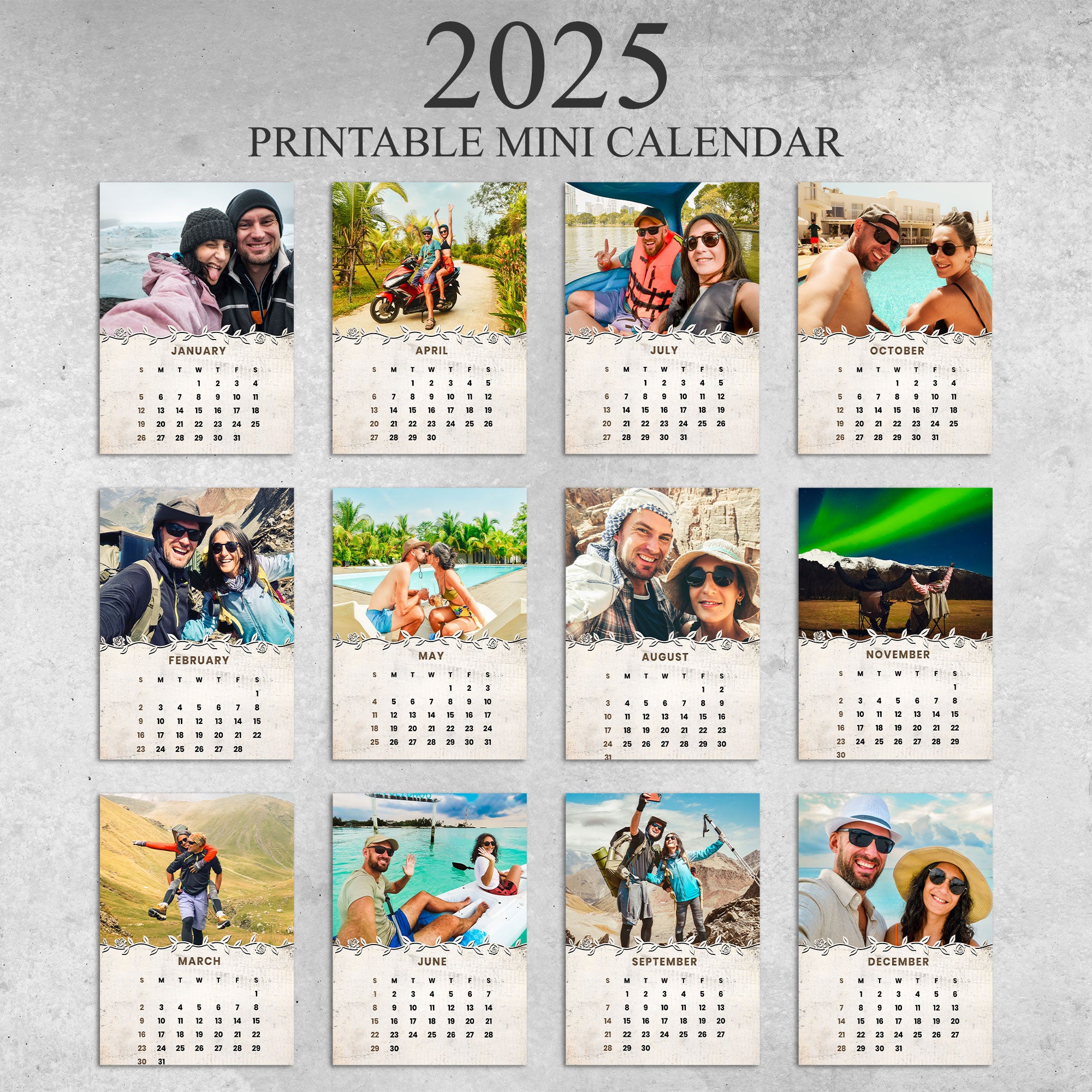 You And Me We Got This - Vintage Version - Personalized Photo Easel Calendar