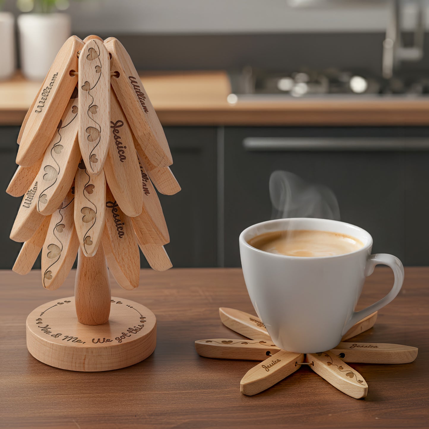 You And Me, We Got This - Personalized Trivet Tree