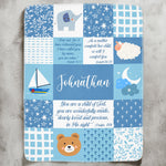 You Are A Child Of God - Baptism Gift With Name And Bible Verses - Personalized Blanket